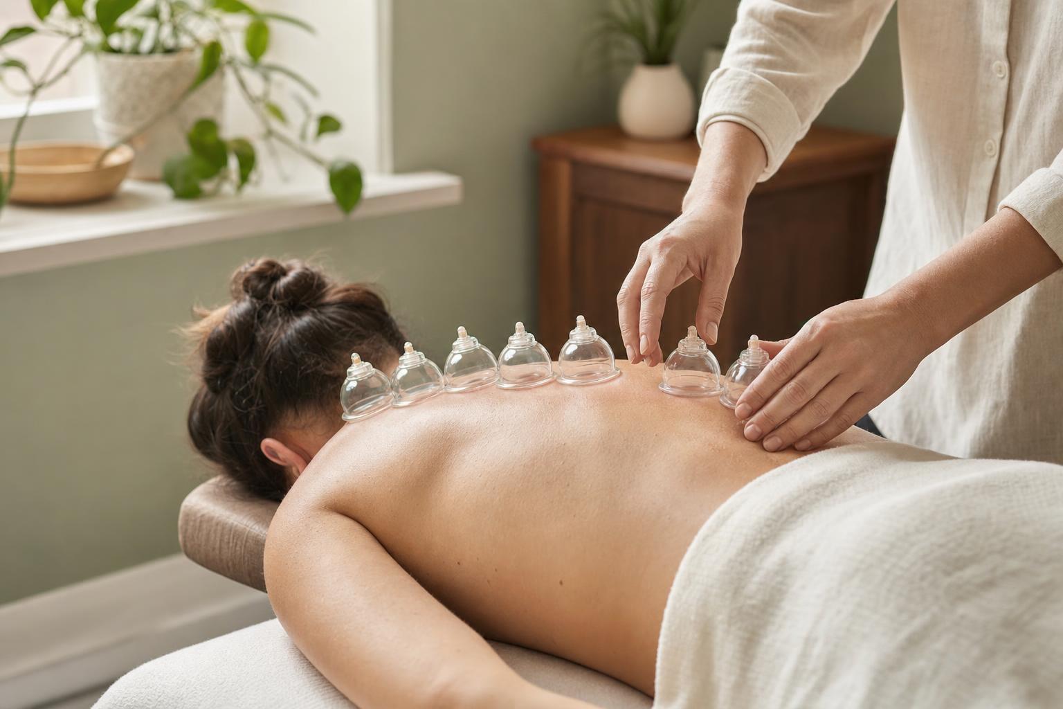 Cupping therapy in Tracy, CA for muscle tension and chronic tightness. Cupping therapy back treatment in Tracy, CA