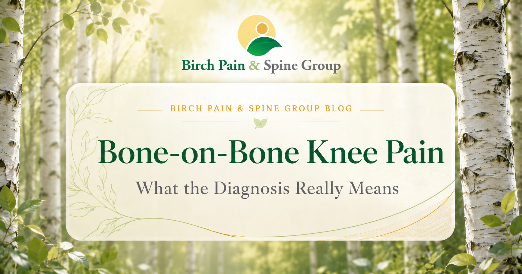 Bone on bone knee pain shown in the knee joint